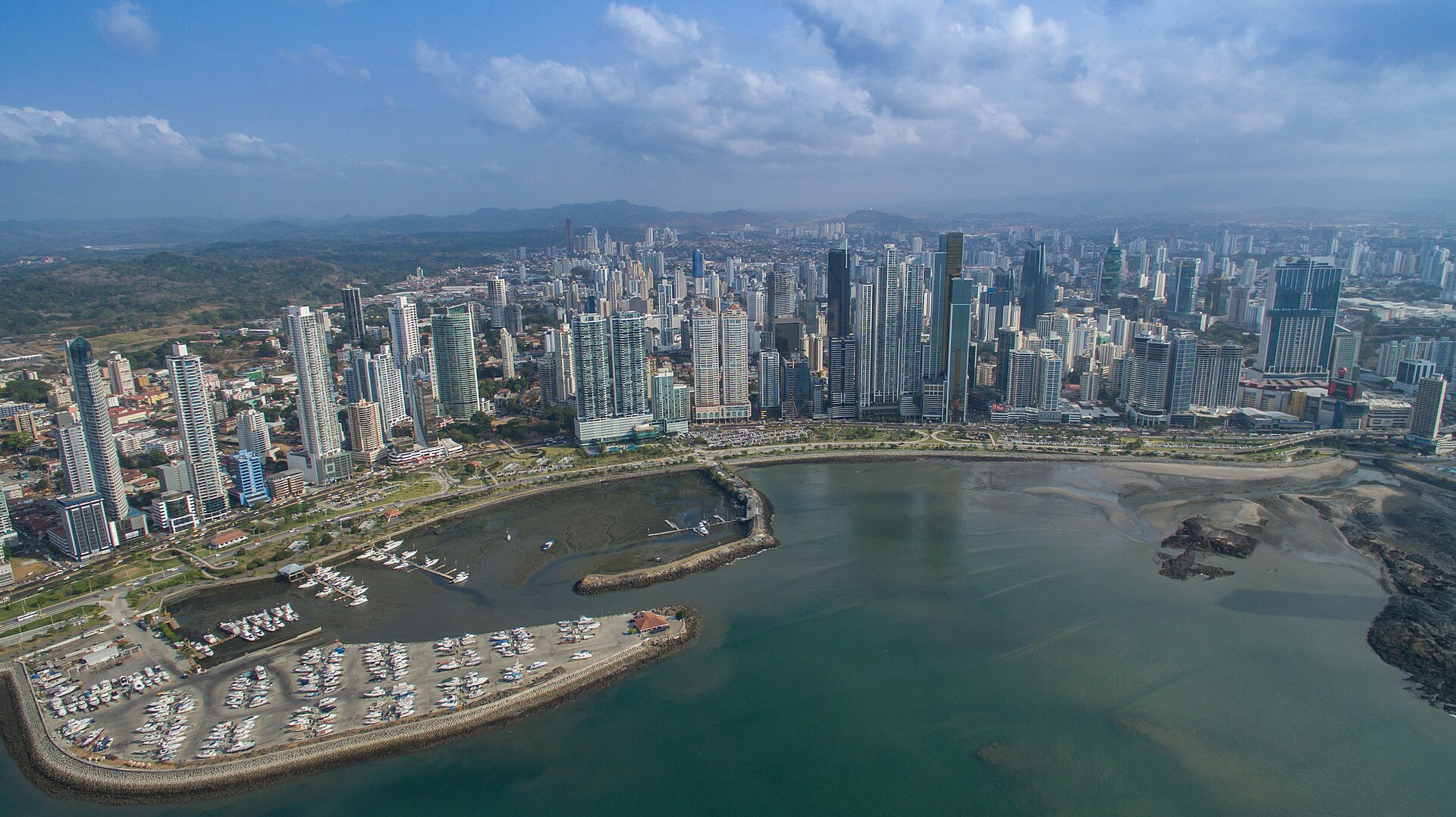 Panama City financial district skyline (illustrative).