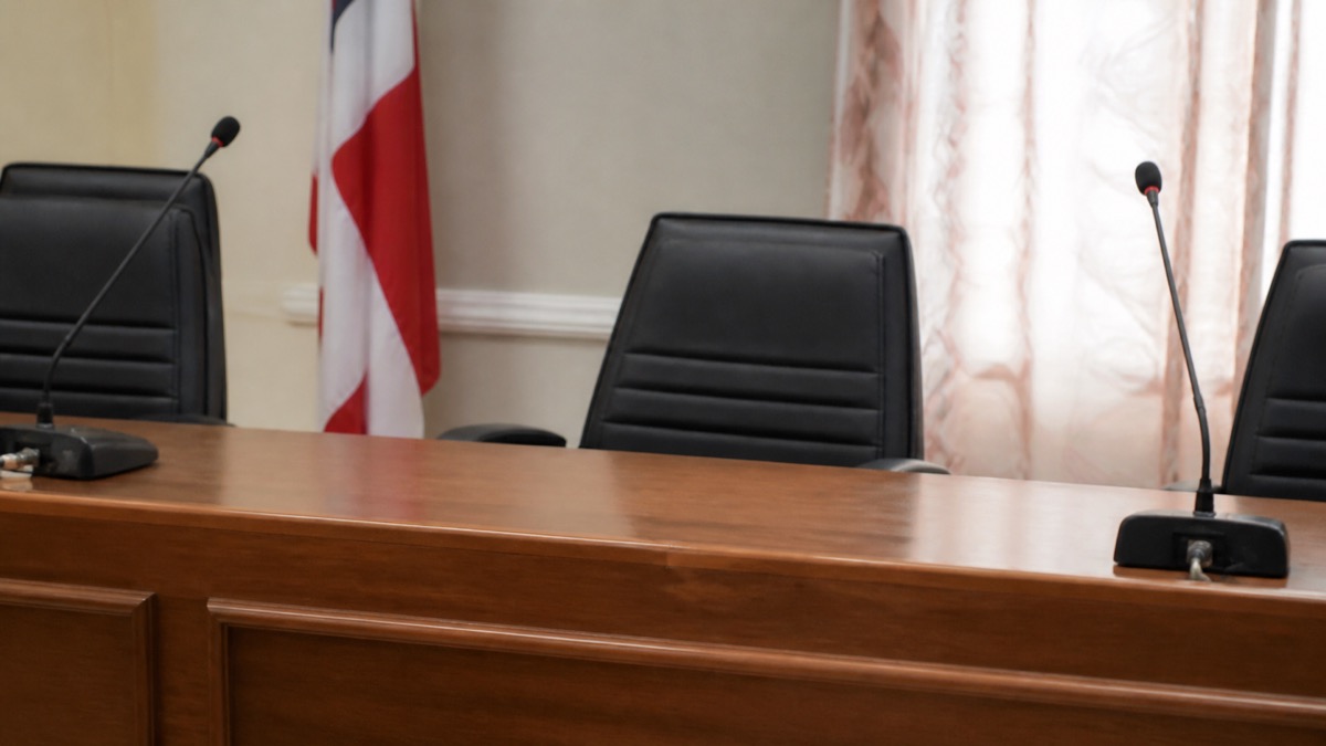 empty municipal council seat in a civic meeting room in David Chiriqui, generic setting