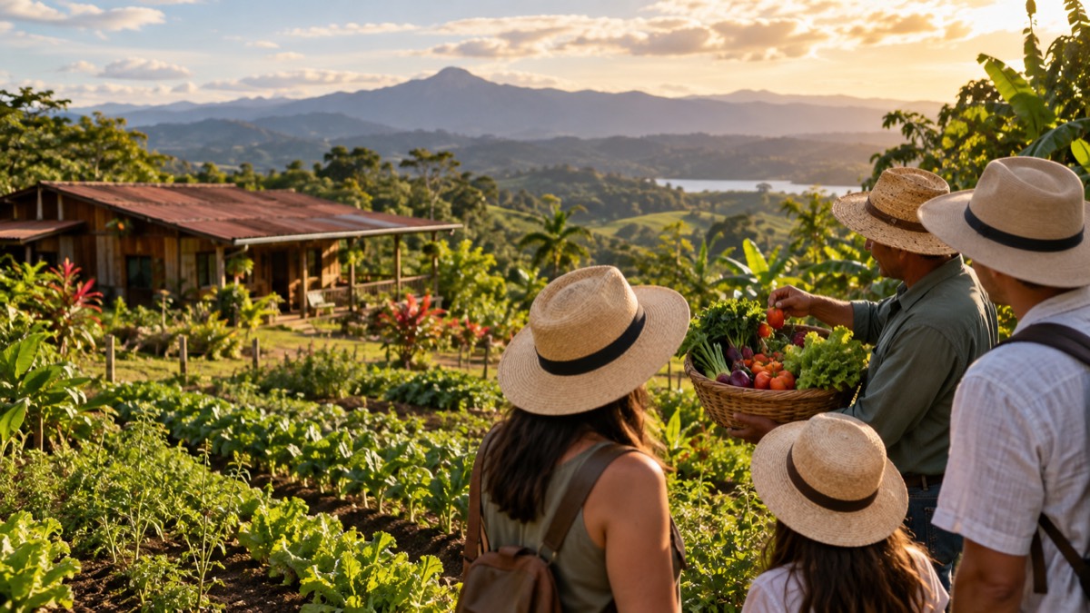 Illustrative AI-generated image of rural agritourism in Panama