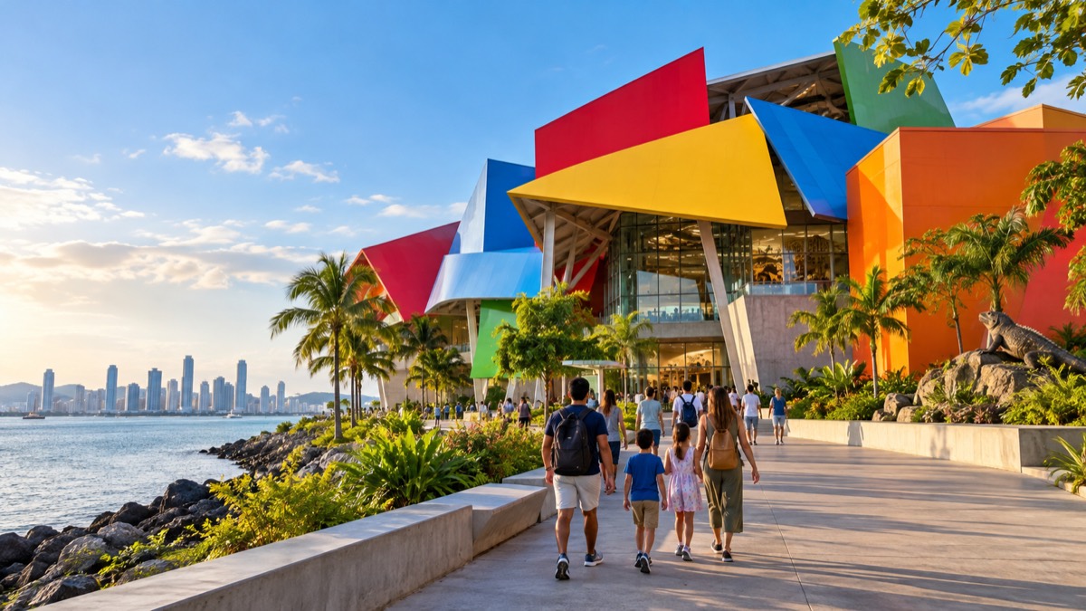 Illustrative AI-generated image of a Panama biodiversity museum visit
