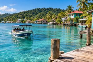 Illustrative AI-generated image of Caribbean island life in Bocas del Toro