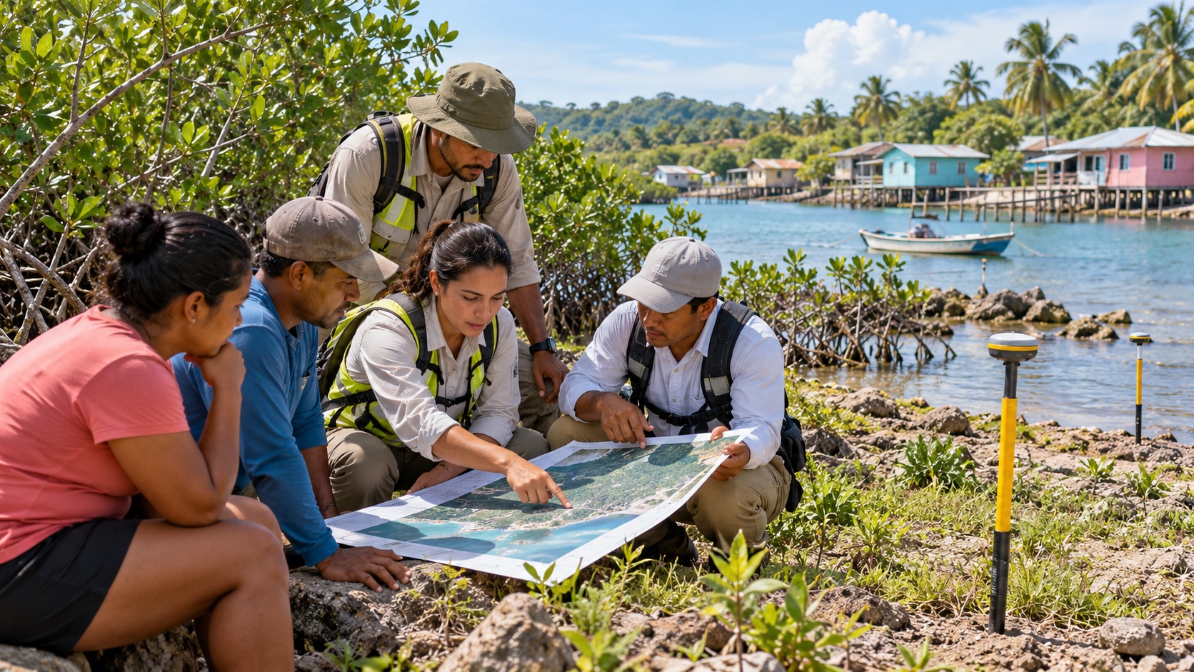 Illustrative image: coastal technical assessment in Panama