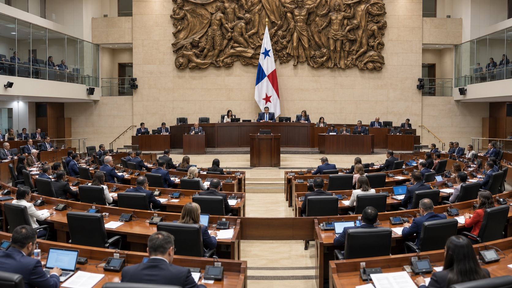 Illustrative image: legislative chamber in Panama