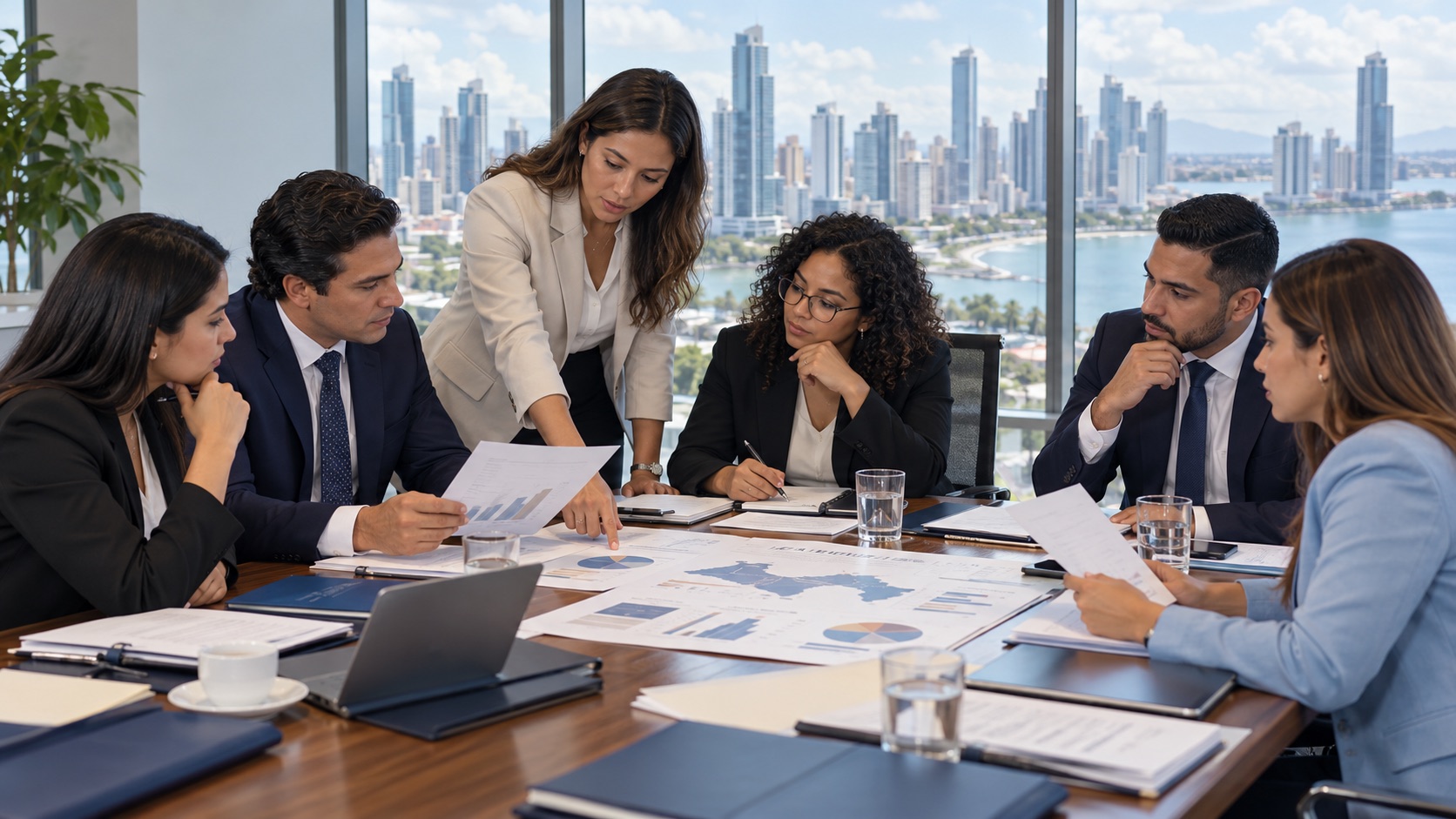 Illustrative image: public-policy review meeting in Panama