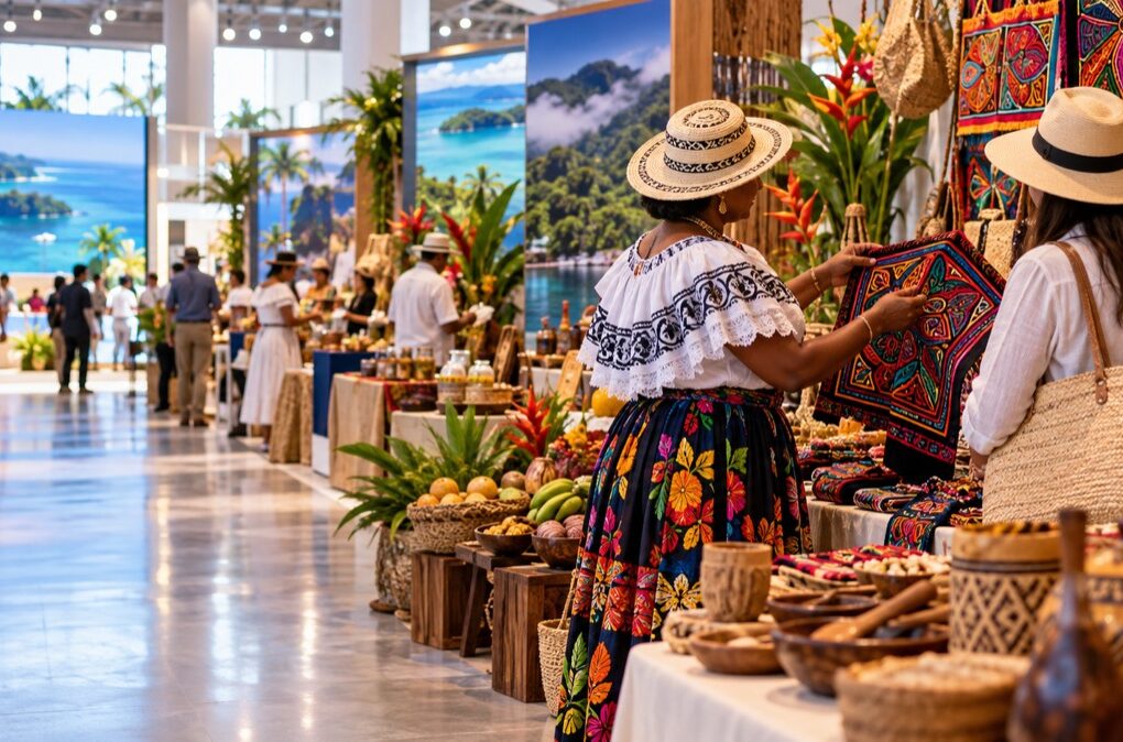 Illustrative AI-generated image of a Panama tourism and artisan showcase
